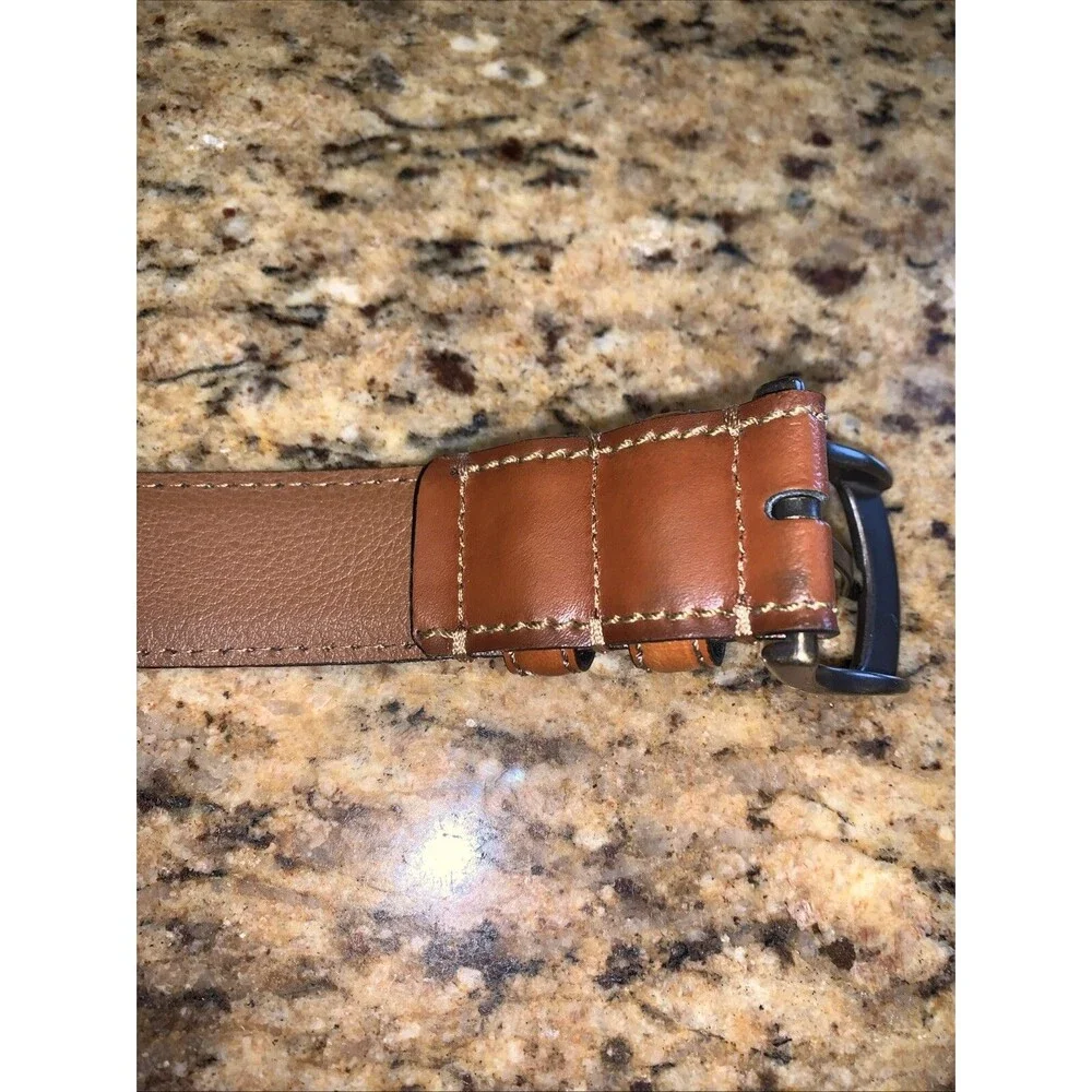 Joseph Abboud Brown Genuine Leather Dress Belt - Italy - Men's Size 44/110